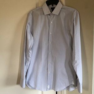 Men’s J. Crew Ludlow Grey and White Button Down